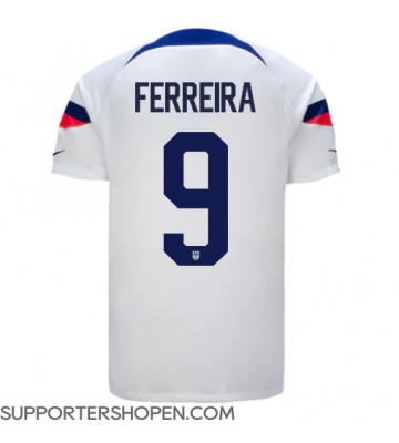 Förenta staterna Jesus Ferreira #9 Hemma Matchtröja VM 2022 Kortärmad